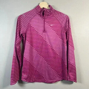 Nike Dri-Fit Pink Running 1/4 Zip Pullover Girls Size XL Fuchsia Athletic Run